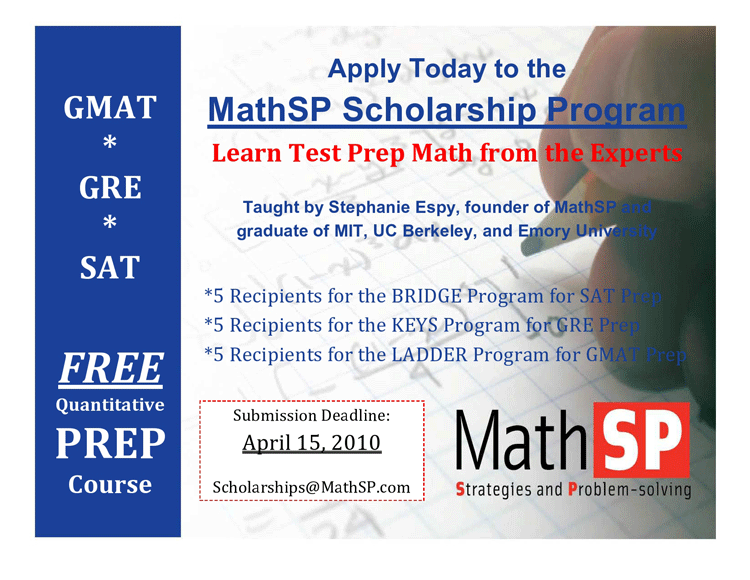 SAT-GRE-GMAT Scholarship